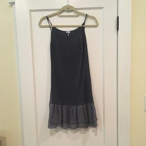 Splendid Grey Dress with Ruffle Bottom